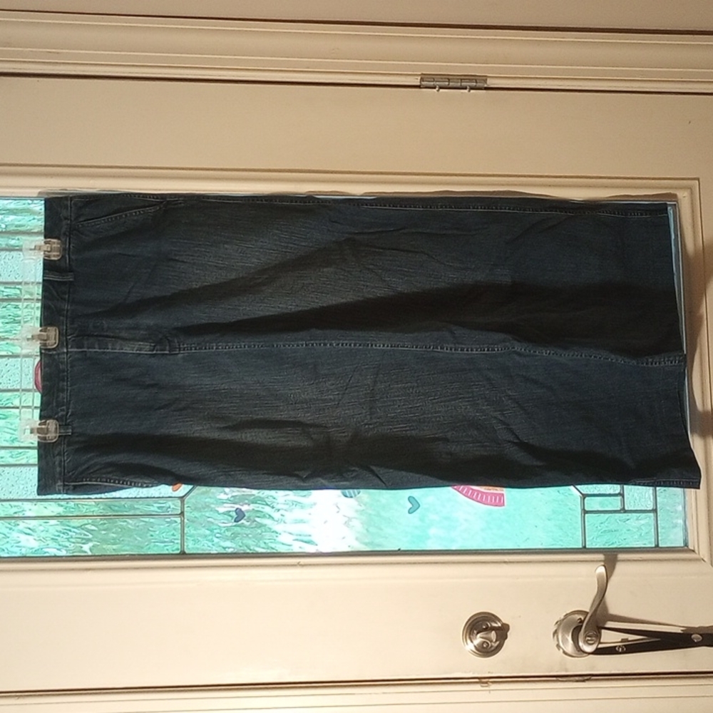 Banana Republic Long Dark Denim Jean Skirt Size 14